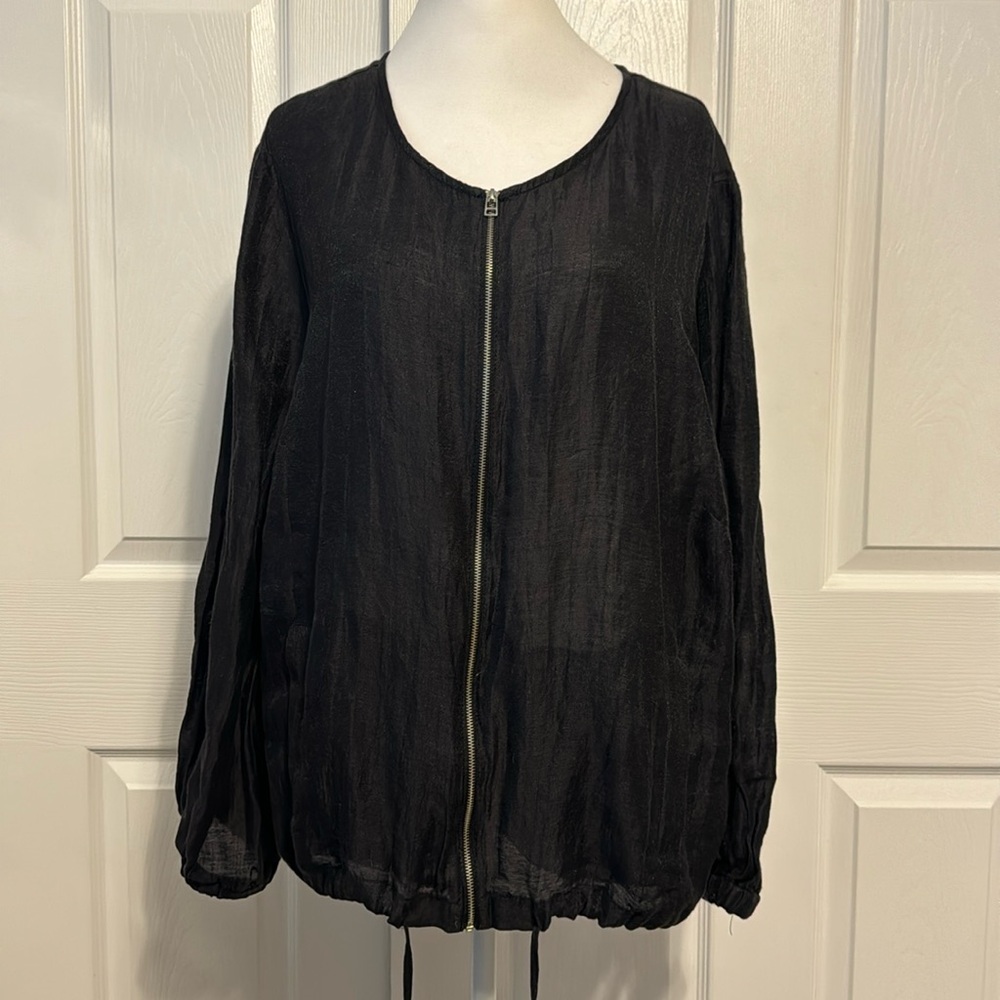 Runy Rd Woman Size 18W Zip Linen Jacket A17